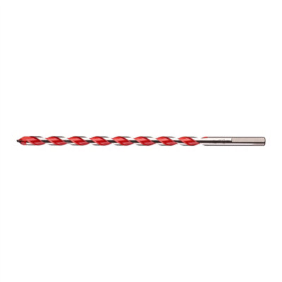 Milwaukee - Premium Concrete Drill Bit - 3 Flat Shank 12Mm X 260Mm - 1 Piece Red