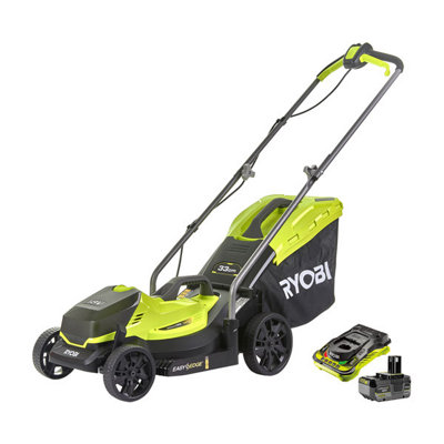 Ryobi One+ 33Cm Lawn Mower 18V Rlm18X33B40 4.0Ah Kit from B&Q