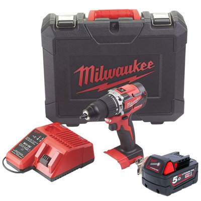 Milwaukee M18Cblpd Combi Drill 18V Brushless Cordless  X1 5Ah Battery M12-18C from B&Q
