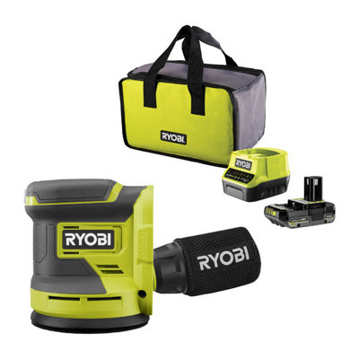 Ryobi One+ Random Orbital Sander Kit (1X 2.0Ah) 18VRros18-1C20Sl from B&Q