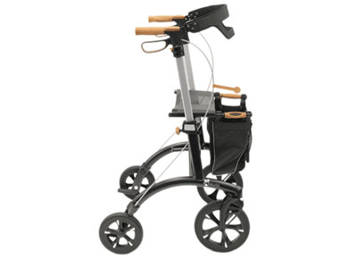 The Ramp People Saljol Allround RollatorBlackMediumFolding 4-Wheeled Outdoor Walking Aid Walker from B&Q