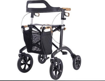 The Ramp People Saljol Allround RollatorSmallBlack Folding Outdoor Walker Mobility Aid from B&Q