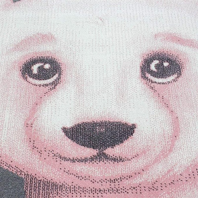 Bravich Circle Pink Bear Kids RugBambi (120Cm) from B&Q