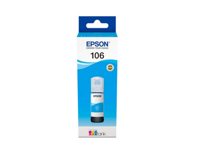 Epson Ecotank 106 Cyan Genuine Ink Bottle from B&Q