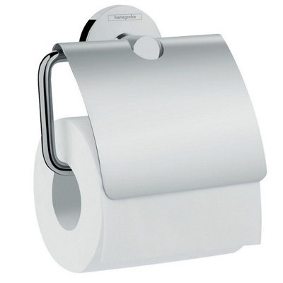 Hansgrohe Logis Universal Toilet Roll Holder With Cover from B&Q