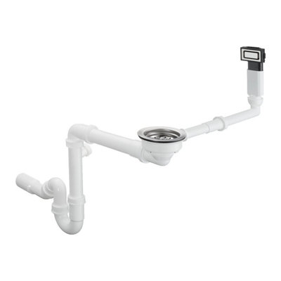 Hansgrohe Waste Kit For Single Bowl Kitchen Sink Overflow Strainer Trap 43921800 from B&Q