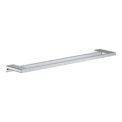 Hansgrohe Addstoris Bathroom Double Towel Rail Chrome Wall Mounted Modern 648mm from B&Q