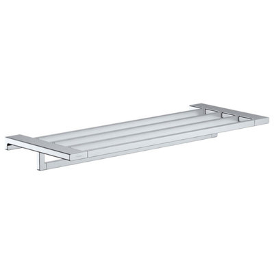 Hansgrohe Addstoris Bathroom Towel Rack Rail Chrome Wall Mounted 648mm 41751000 from B&Q