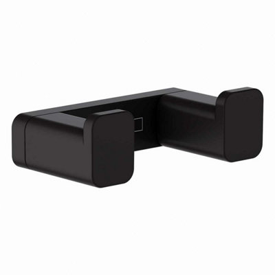 B&Q -  Addstoris Double Robe Hook Matt Black