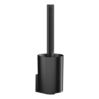 B&Q -  Wallstoris Bathroom Toilet Brush Holder Matt Black Modern