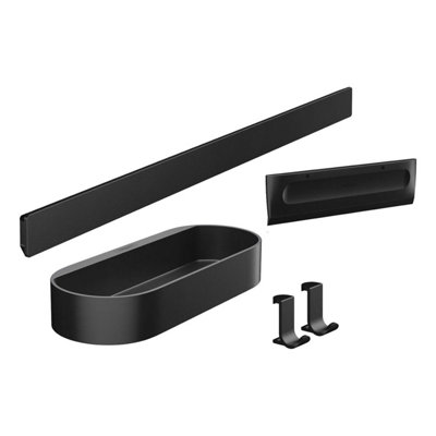 Hansgrohe Wallstoris Bathroom Shower Accessory Set Rail Basket Hooks Squeegee from B&Q