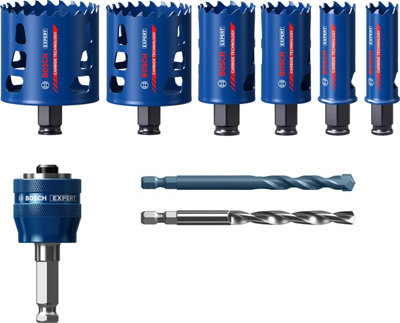 Bosch Professional Expert Tough Material Hole Saw Set22/25/35/51/60/68 mm8-Pc from B&Q
