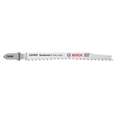 Bosch Professional Expert "hardwood 2-Side Clean" T 308 Bf Jigsaw Blade25 Pack from B&Q