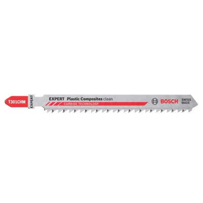 Bosch Professional Expert "plastic Composites Clean" T301Chm Jigsaw Blade 3-Pack from B&Q