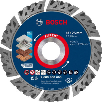 Bosch Professional Multimaterial Diamond Cutting Disc125 X 22.23 X 2.2 X 12 mm from B&Q