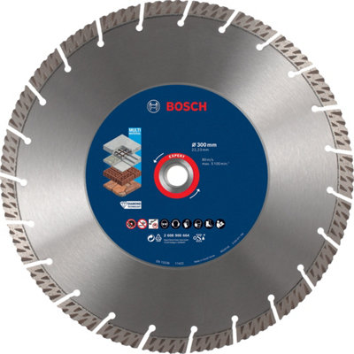 Bosch Professional Multimaterial Diamond Cutting Disc300 X 22.23 X 2.8 X 15 mm from B&Q