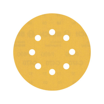 Bosch Professional Expert C470 Sandpaper125mm8 HolesG 400 For Random Orbital Sanders from B&Q