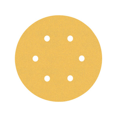 Bosch Professional Expert C470 Sandpaper150mm6 HolesG 120 For Random Orbital Sanders from B&Q