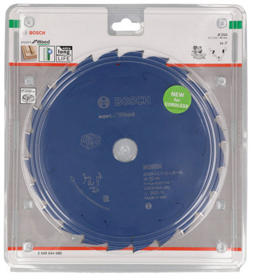Bosch Expert Wood Circular Saw Blade Cordless Saws 254X2.1/1.6X30 T24 2608644685 from B&Q
