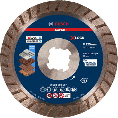 Bosch Expert Multimaterial X-Lock Diamond Cutting Disc 125 X 22.23 X 2.4 X 12mm from B&Q