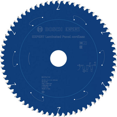 Bosch Expert Laminated Panel Circular Saw Blade 210 X2.1/1.4X30mm T66 2608902129 from B&Q