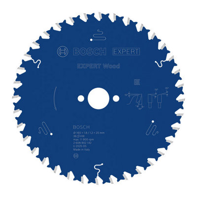 Bosch Wood Circular Saw Blade 160 X 1.8/1.2 X 20 mm T36 2608902142 from B&Q