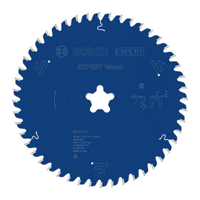 Bosch Expert Wood Circular Saw Blade 190 X 2.6/1.6 X Ff mm T48 2608902154 from B&Q