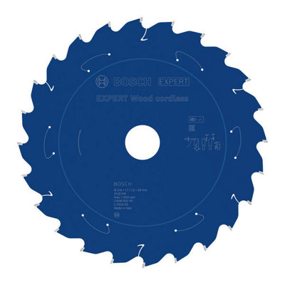 Bosch Expert Wood Cordless Circular Saw Blade 216X 1.7/1.2 X 30mm T24 2608902161 from B&Q