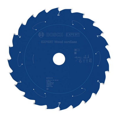 Bosch Expert Wood Cordless Circular Saw Blade 254X 2.1/1.6 X 30mm T24 2608902173 from B&Q