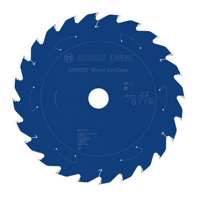Bosch Expert Wood Cordless Circular Saw Blade 254X 2.1/1.6 X 30mm T24 2608902175 from B&Q