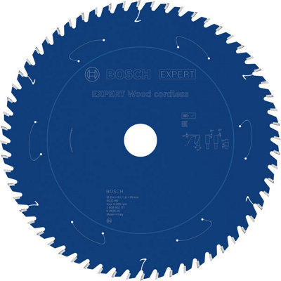 Bosch Expert Wood Cordless Circular Saw Blade 254X 2.1/1.6 X 30mm T60 2608902177 from B&Q