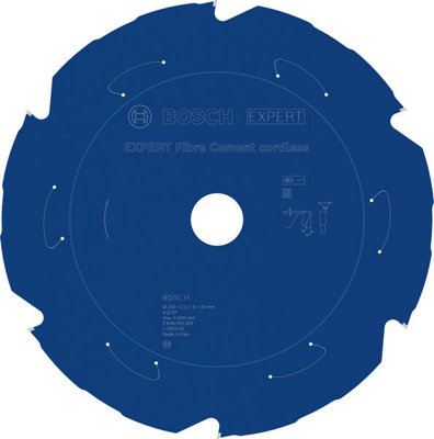 Bosch Expert Fibre Cement Circular Saw Blade 250 X 2.2/1.6 X 30mm T6 2608902203 from B&Q