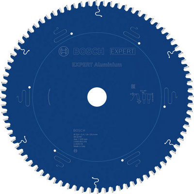 Bosch Aluminium Circular Saw Blade 254 X 2.4/1.8 X 25.4 mm T80 2608902243 from B&Q