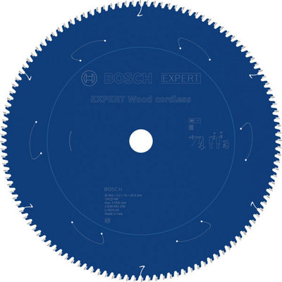 Bosch Expert Wood Cordless Circular Saw Blade 305 X 2.2/1.6 X 25.4mm T120 from B&Q
