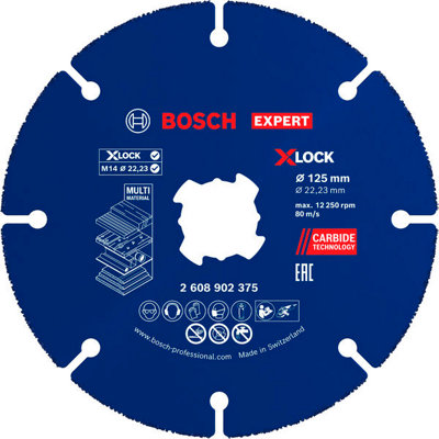 Bosch Grinding Expert Multi Carbide Cutting Disc 125mm X-Lock 2608902375 from B&Q