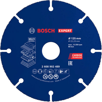 Bosch Expert Multi Material Carbide Cutting Disc 125 X 22.23 mm 2608902489 from B&Q