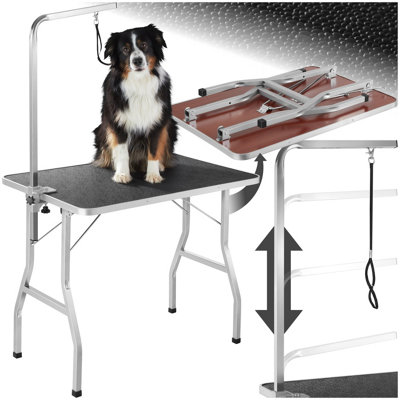 Tectake Dog Grooming Table With ArmBlack/grey from B&Q