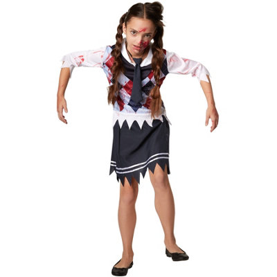 B&Q -  Creepy Schoolgirl 302207Black/red/white 140 (9-10Y)