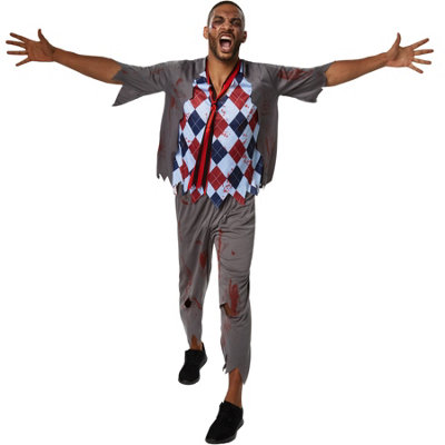B&Q -  Mens Scary Schoolboy Costume 302269Beech Xxl