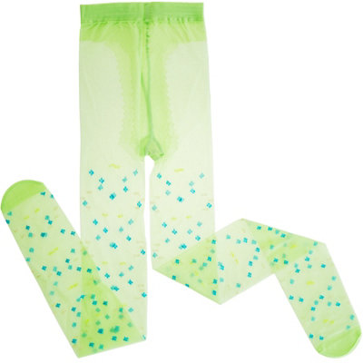 B&Q -  St Patrick's Day Tights With Shamrocks And Dots 302565