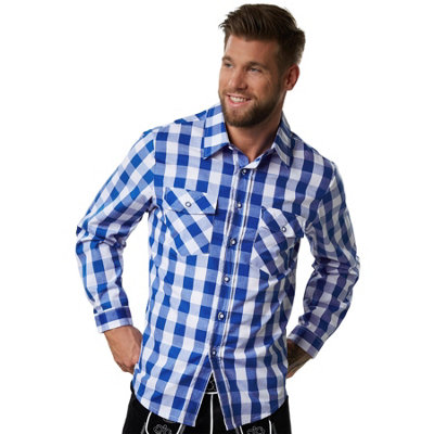 Tectake Fridl Shirt - Oktoberfest Costume For Men -303030 - Blue/white S