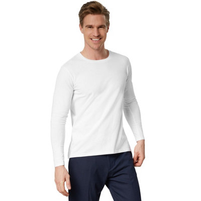 B&Q -  Long-Sleeved TopBasic Wear For Men -303205White S