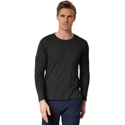 B&Q -  Long-Sleeved TopBasic Wear For Men -303216Black M