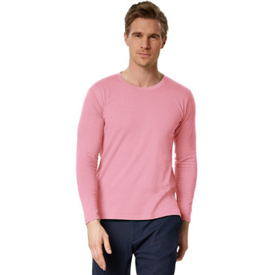 B&Q -  Long-Sleeved TopBasic Wear For Men -303238Rose Xl