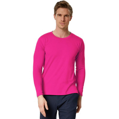 B&Q -  Long-Sleeved TopBasic Wear For Men -304012Pink L