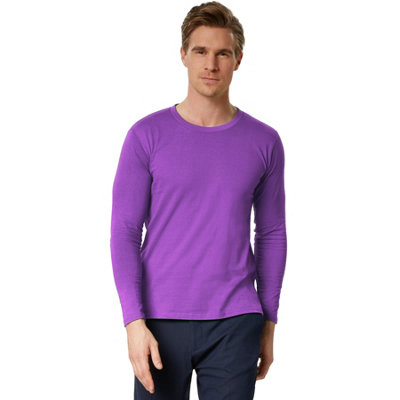 B&Q -  Long-Sleeved TopBasic Wear For Men -304015Purple S