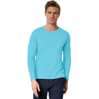 B&Q -  Long-Sleeved TopBasic Wear For Men -304023Light Blue Xl