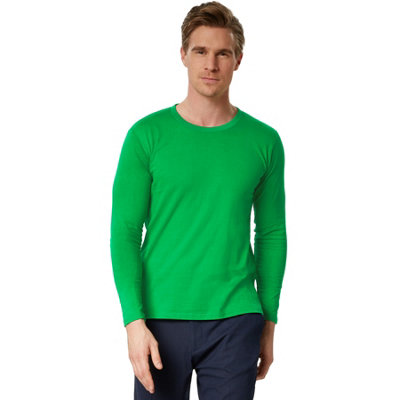 B&Q -  Long-Sleeved TopBasic Wear For Men -304058Green Xl