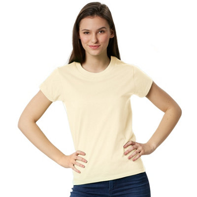 B&Q -  T-ShirtPlain Top For Women -304186Beige M