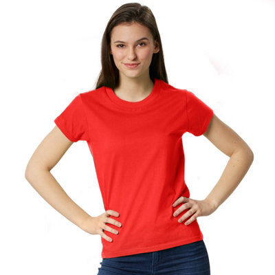 B&Q -  T-ShirtPlain Top For Women -304191Red M